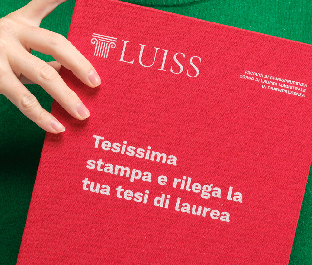 Copertina tesi in tessuto